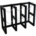 Justrite Stainless Steel Cylinder Tube Rack, 3 Wide x 1 Deep, 44"W x 16"D x 30"H, 3 Cylinder Cap. 35126